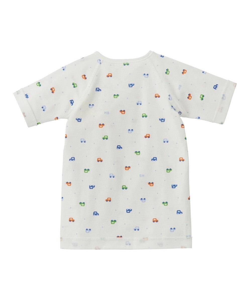 MIKI HOUSE HOT BISCUITS 【50-60cm】 フライス 短肌着 プリント柄 