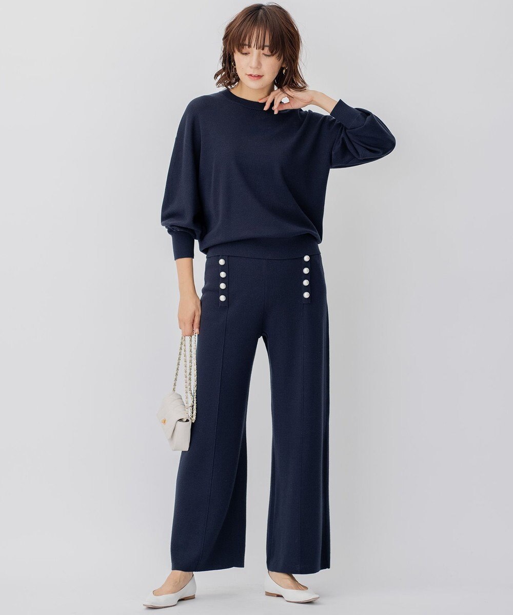 23区 【CLASSY.1月号掲載】ウールブレンド ニット パンツ 