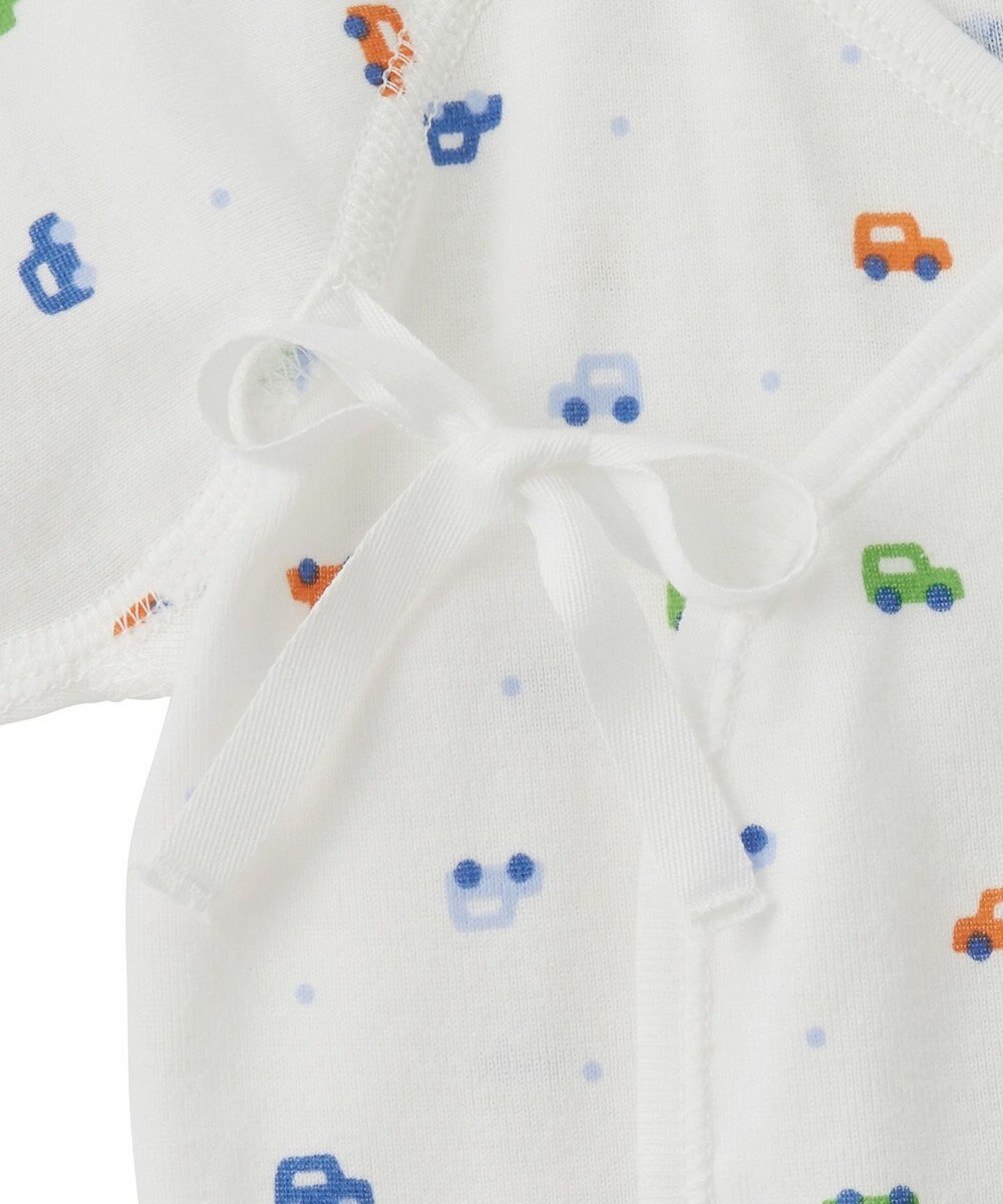 MIKI HOUSE HOT BISCUITS 【50-60cm】 フライス 短肌着 プリント柄 