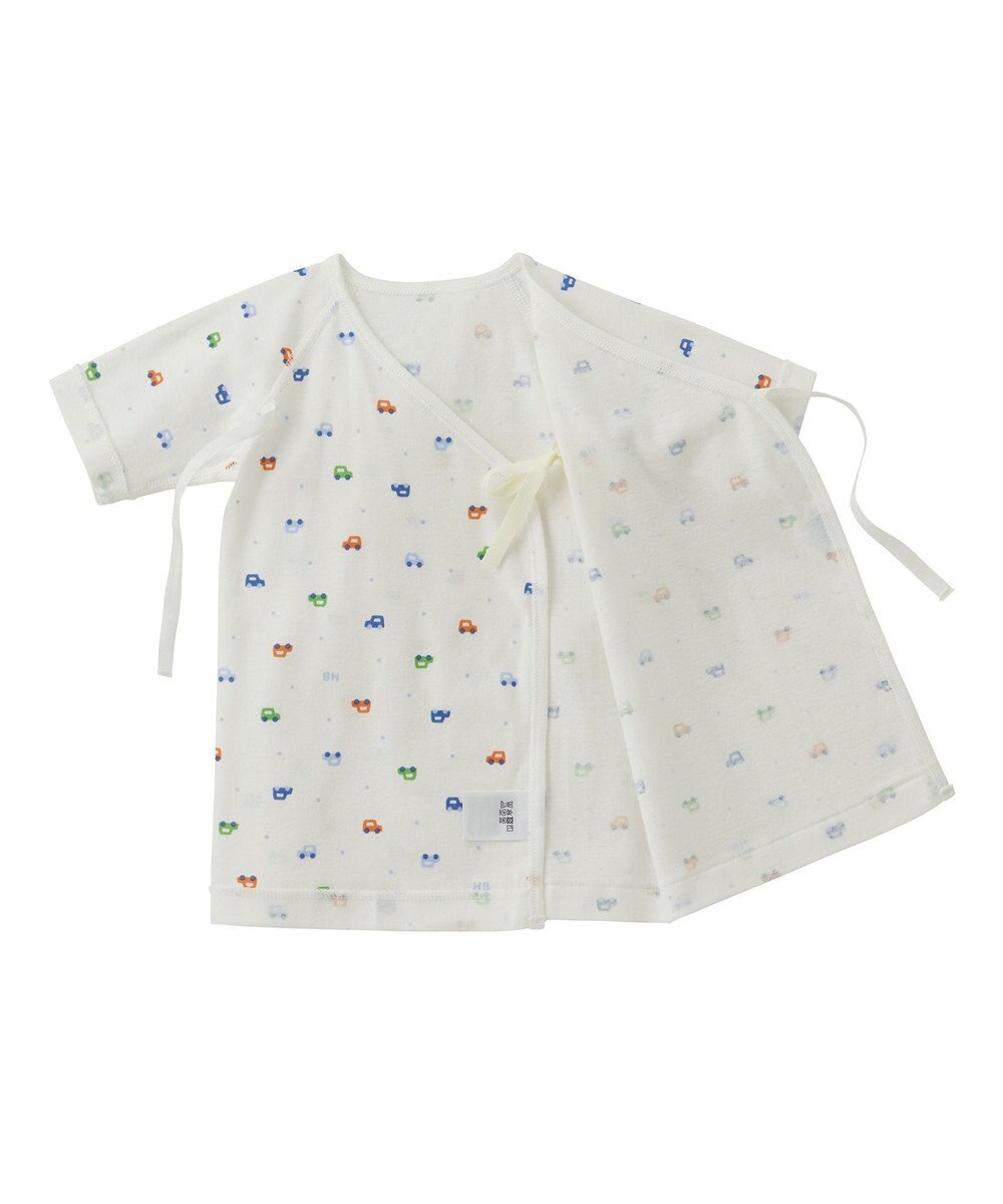 MIKI HOUSE HOT BISCUITS 【50-60cm】 フライス 短肌着 プリント柄 