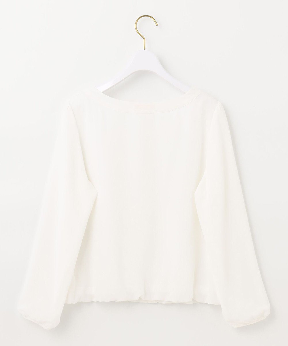 ANY SIS 【洗える】フロントプリーツシフォンブラウス 