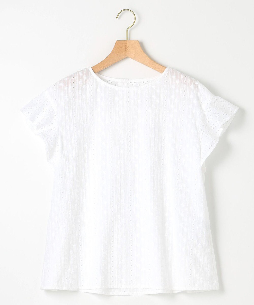 組曲 S エンブロイダリーレースフレンチスリーブ ブラウス 