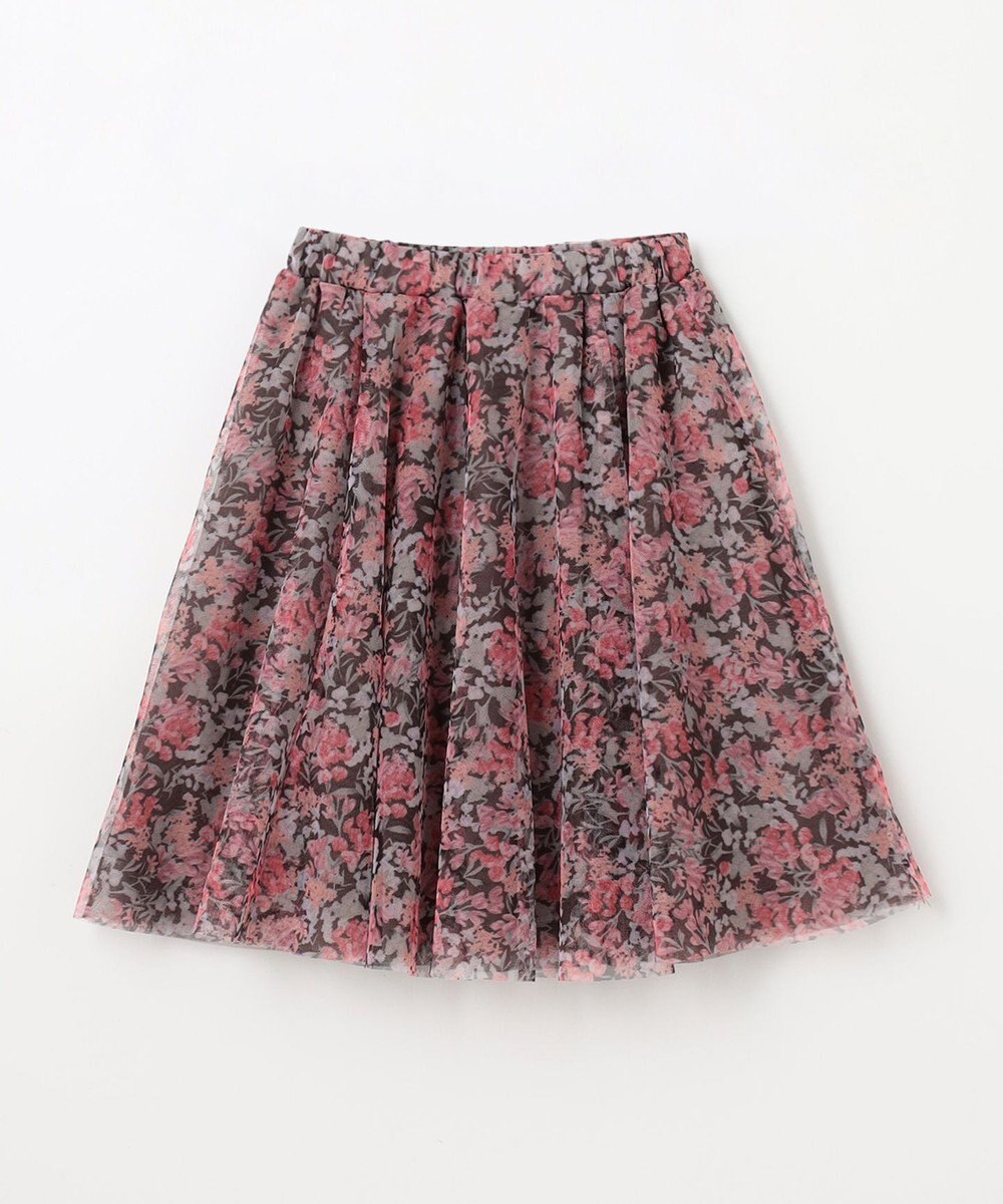 ANY KIDS 花柄 チュール フレア スカート 