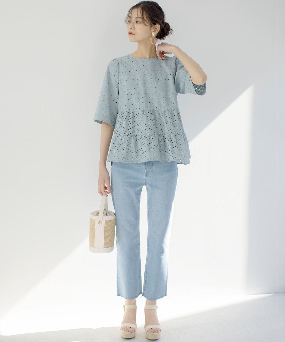 組曲 S エンブロイダリーレースフリル ブラウス 