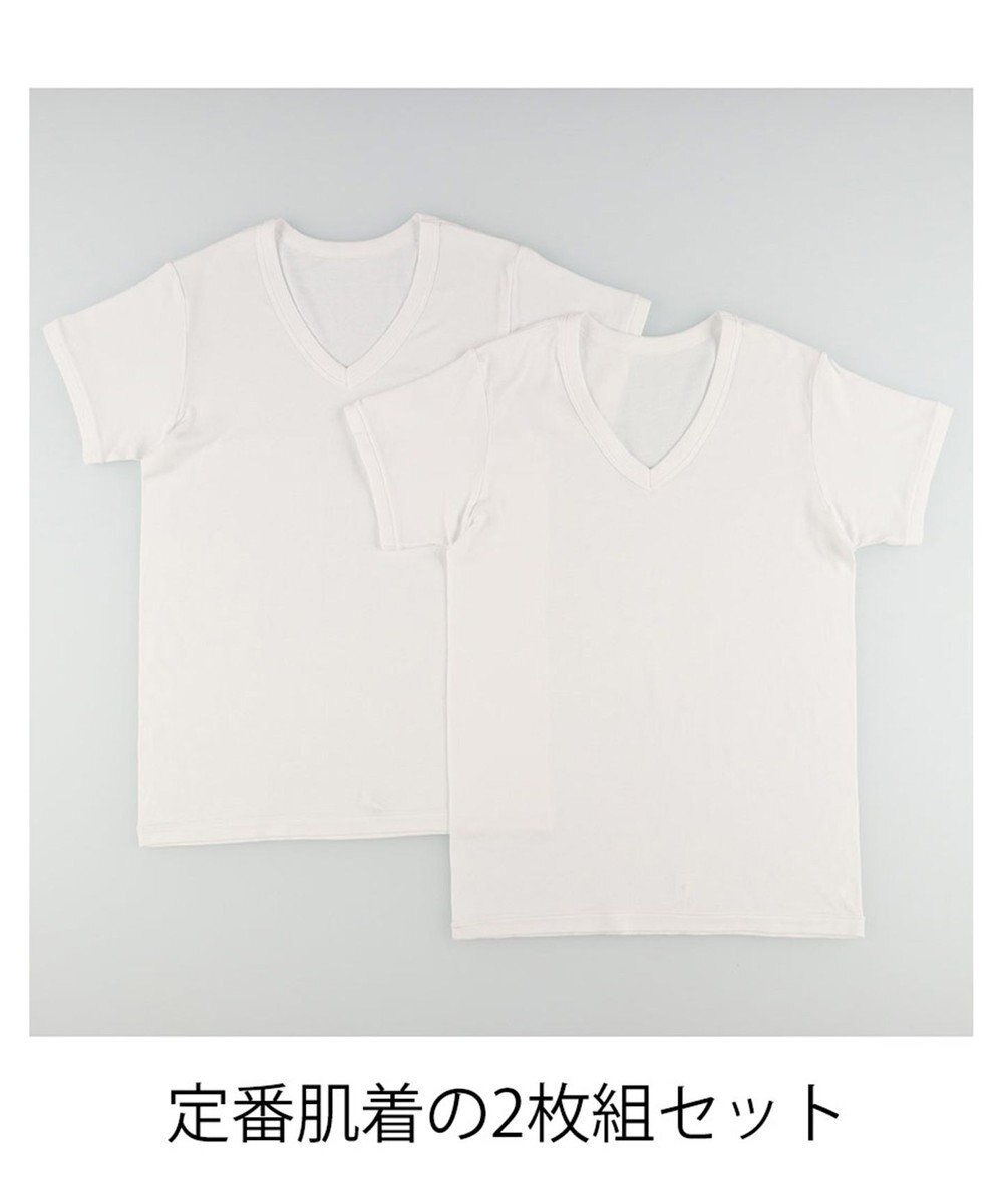 WACOAL MEN インナーシャツ 【2枚組】 3分袖 半袖 綿100%(本体) 伸縮性 肌着 下着 インナー 白 メンズ GL3500 /ブロス バイ ワコールメン 