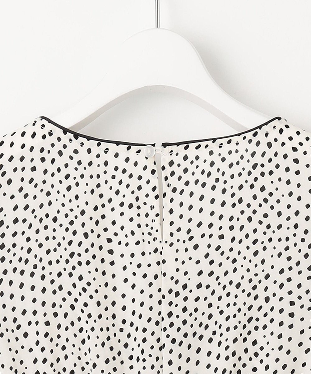 Feroux 【洗える】ショルダーオープンドット ワンピース 