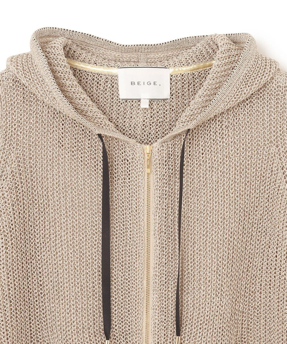 BEIGE， OPTICAL / ニットパーカー 