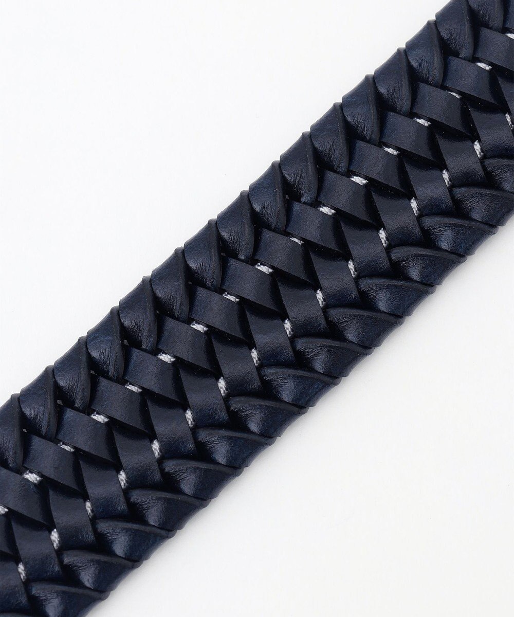 JOSEPH ABBOUD 【キングサイズ・イタリア素材・ストレッチ・日本製】ストレッチレザーメッシュ ベルト 