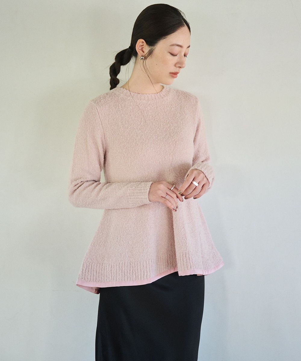 #Newans 【洗える】フレアシルエットチュニックニット 