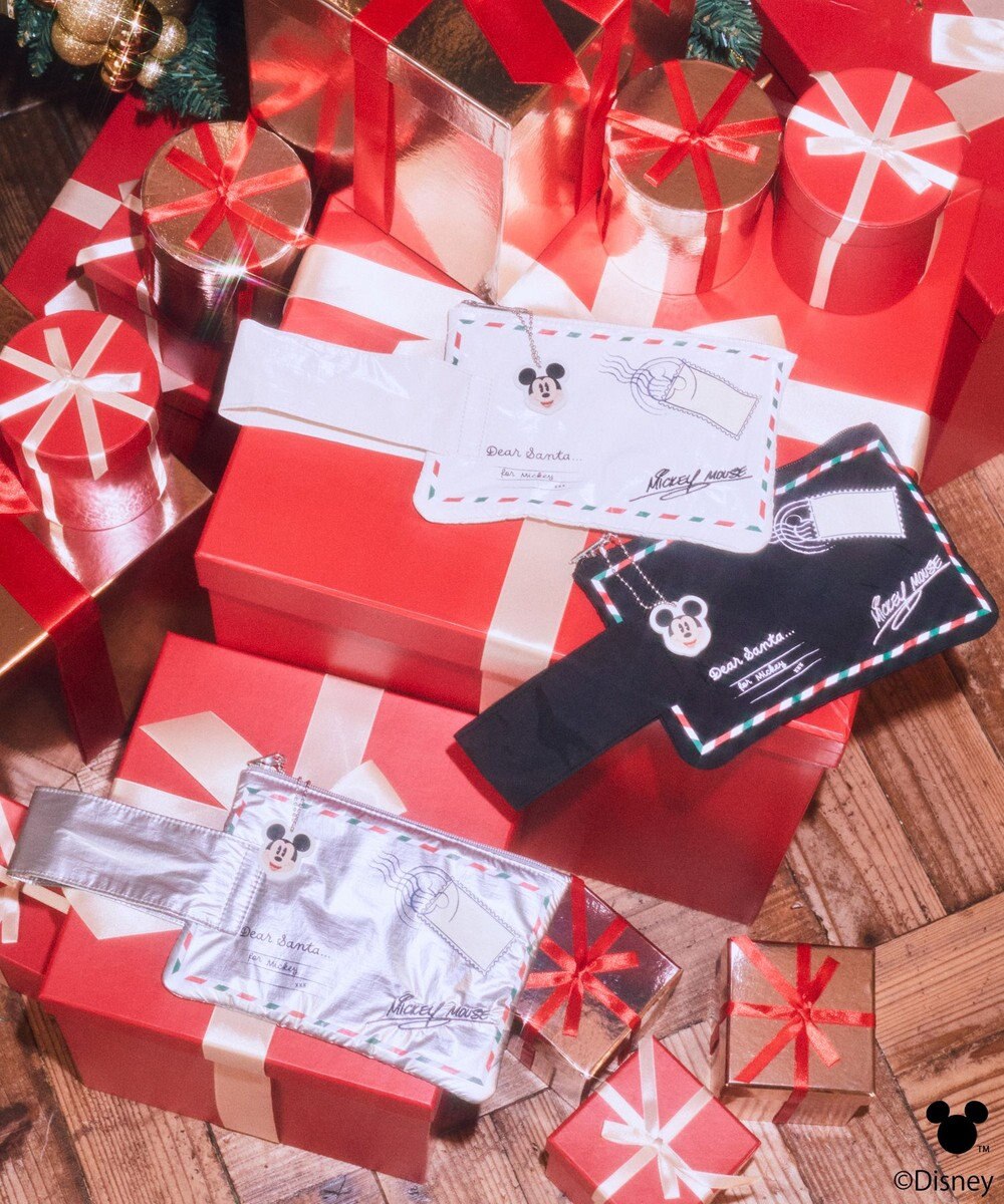 earth music&ecology 【予約】Disney/ミッキーチャーム付きレターモチーフポーチ 