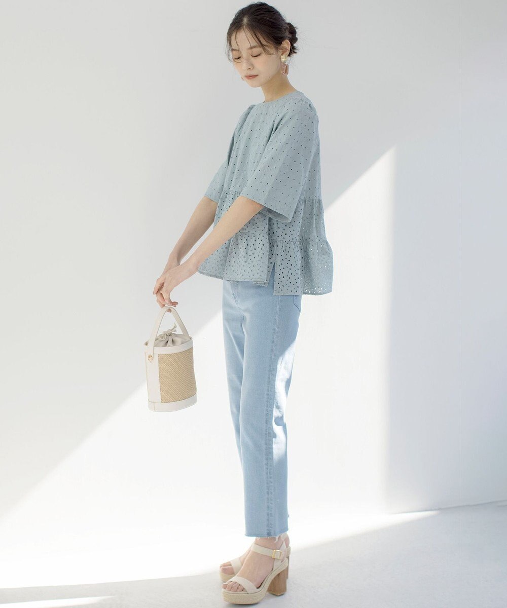 組曲 S エンブロイダリーレースフリル ブラウス 