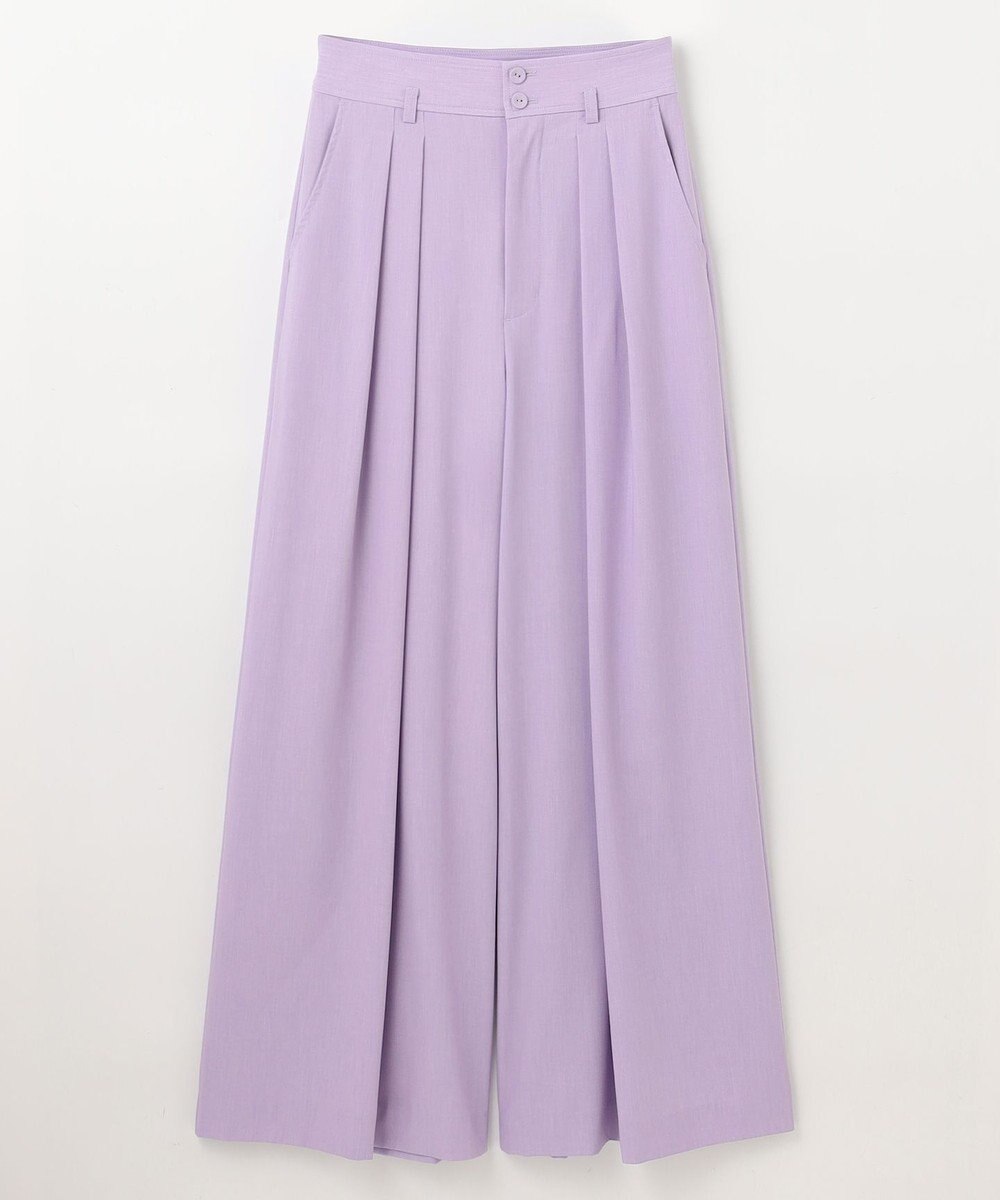 GRACE CONTINENTAL ツータックベルトワイドパンツ 