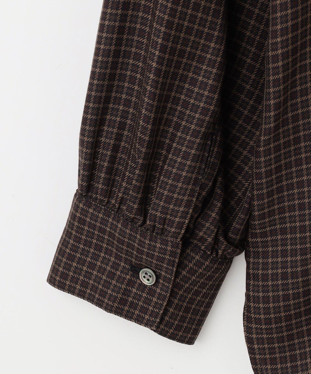 J.PRESS LADIES L 【洗える】Pe/Vis サイロチェック ブラウス 