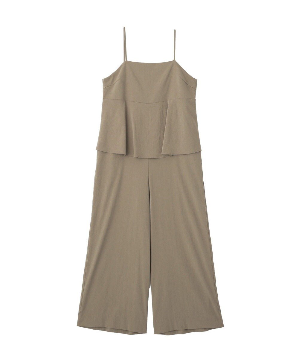 YECCA VECCA ドライタッチペプラムサロペット 