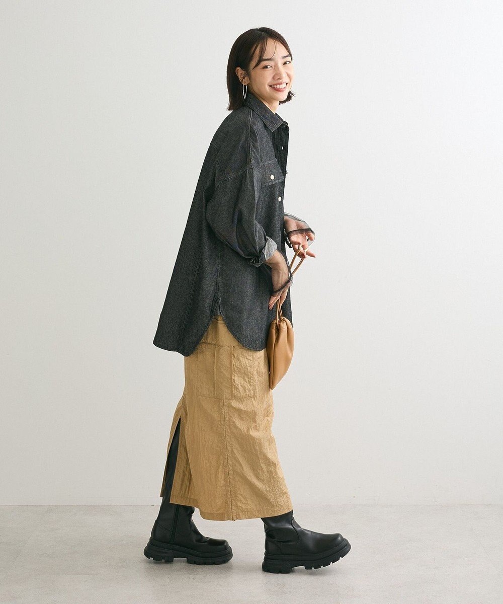 Green Parks デニムＢＩＧシャツ 