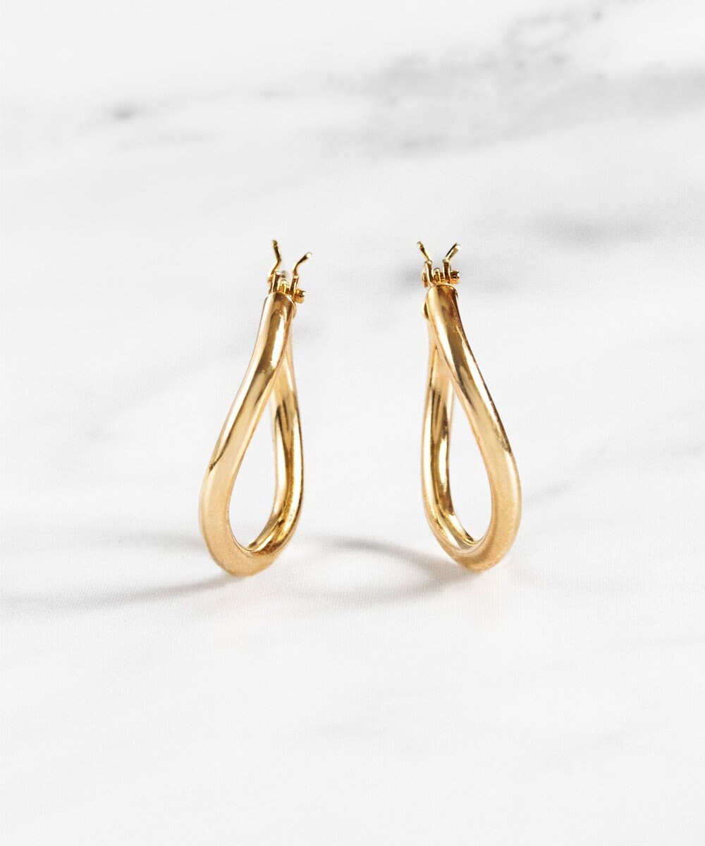 TOCCA 【新色ピンクゴールドが入荷！】【WEB限定】PETAL HOOP PIERCED EARRINGS K10 淡水パール ピアス 