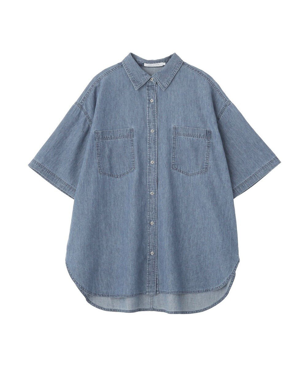AMERICAN HOLIC Ｗポケット半袖デニムシャツ 
