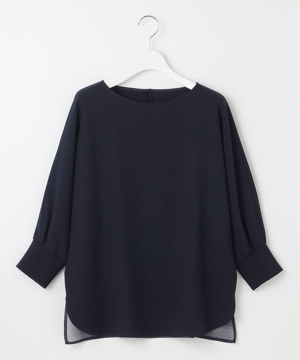 23区 L 【洗える/一部店舗限定】ストレッチジョーゼット シアー カットソー 