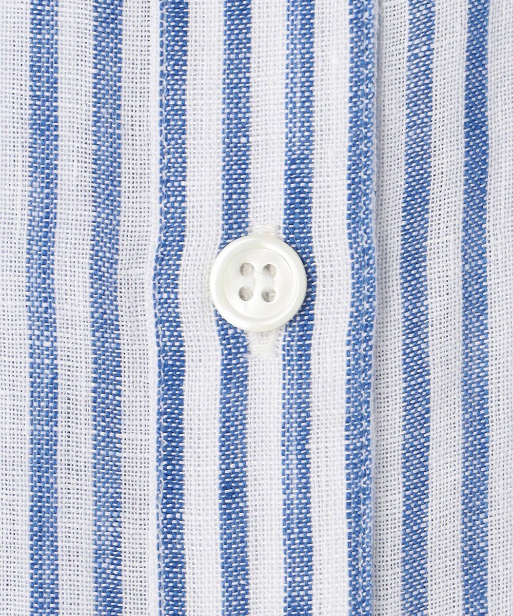 23区 【洗える】LIBECO ノースリーブ シャツ ワンピース 