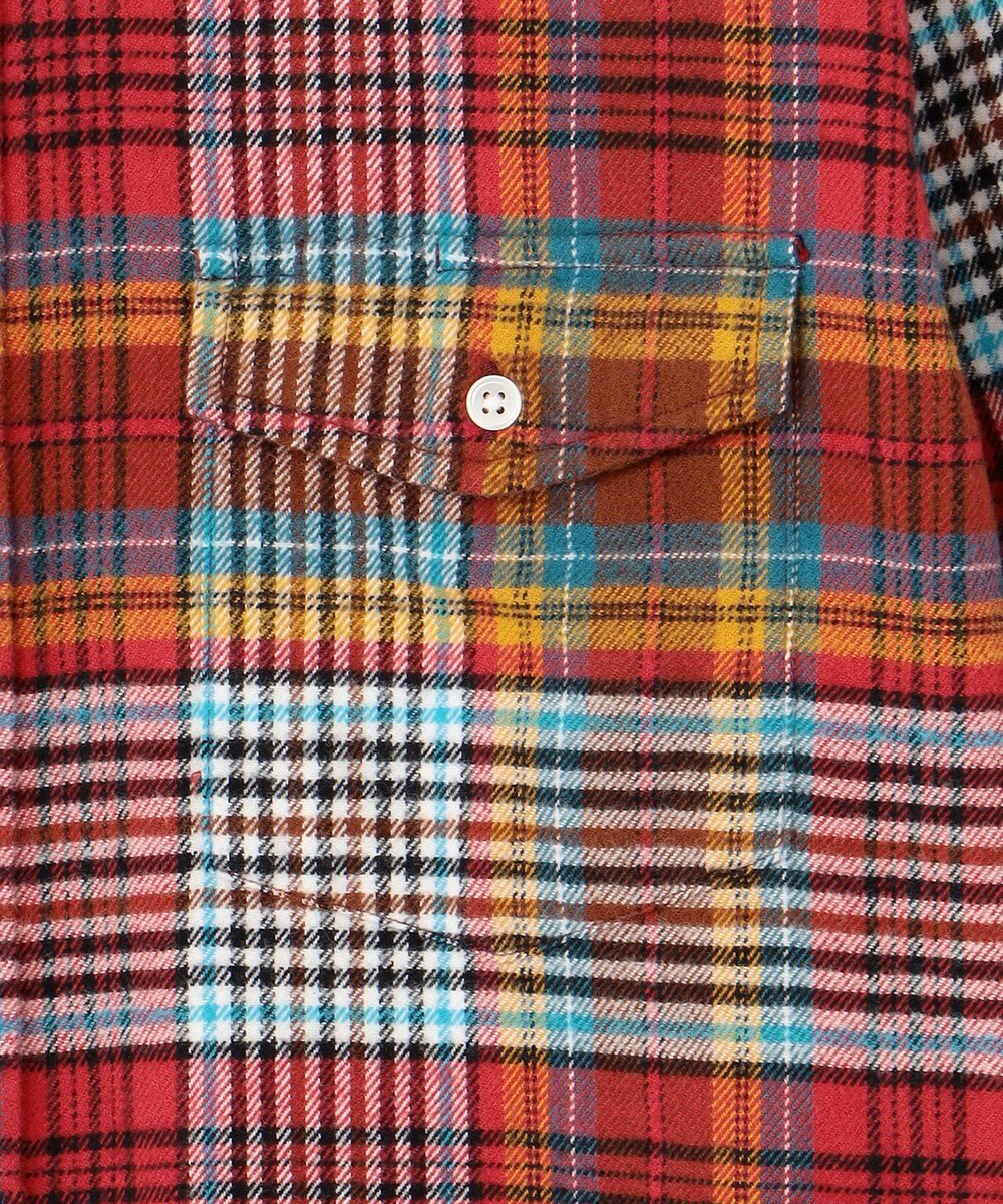 J.PRESS MEN 【KING SIZE】コットンネル マルチチェックシャツ/B.D 