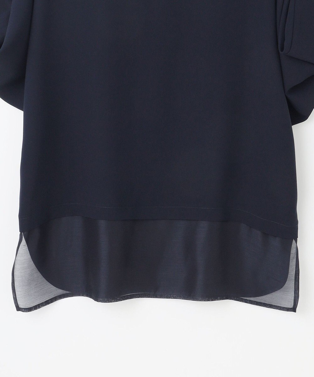 23区 L 【洗える/一部店舗限定】ストレッチジョーゼット シアー カットソー 