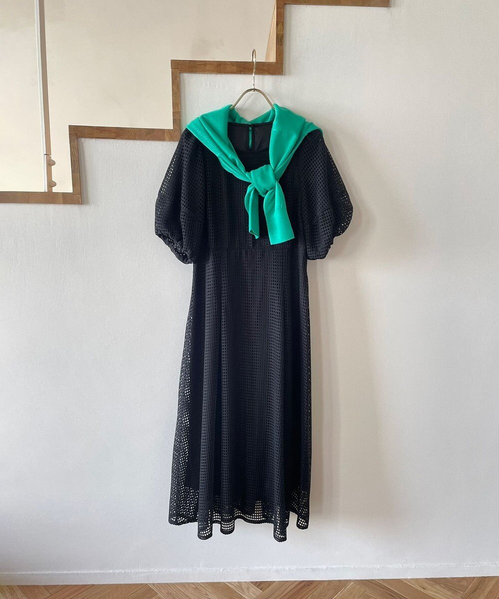 Feroux 【洗える】シアーチェックラッセル ワンピース 