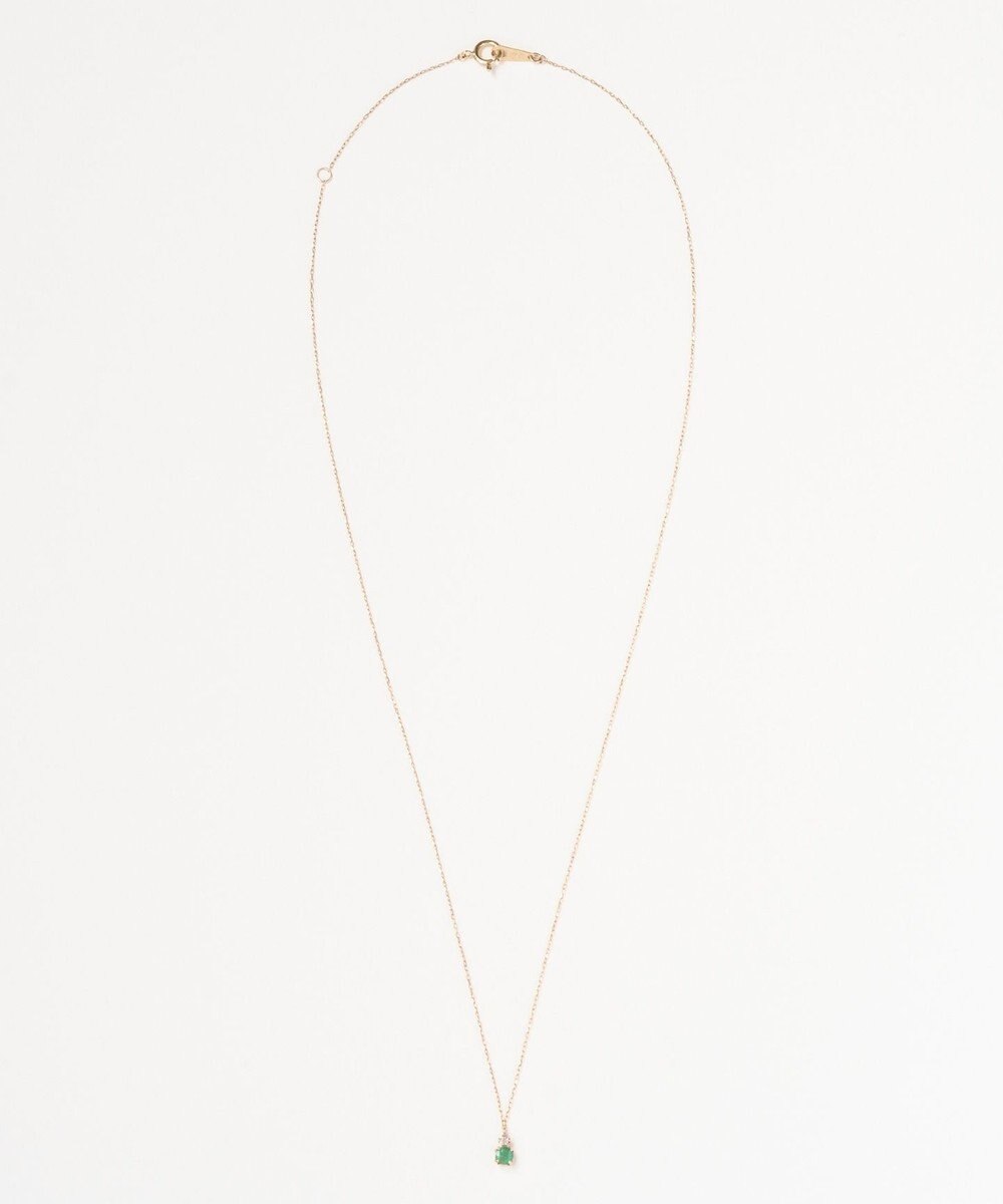 Phoebe 【K10】ジュエルラックネックレス　エメラルド/5月誕生石/天然石/全長:40cm 
