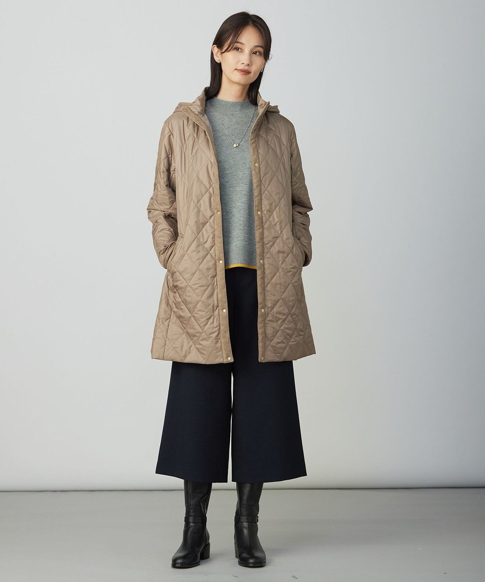 J.PRESS LADIES S 【WEB限定カラーあり・2way】コンパクトタフタキルティング  フーデッド コート 