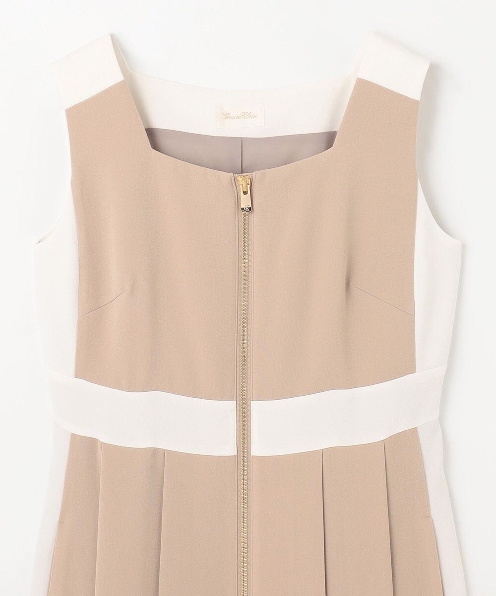 GRACE CONTINENTAL ラインバイカラードレス 
