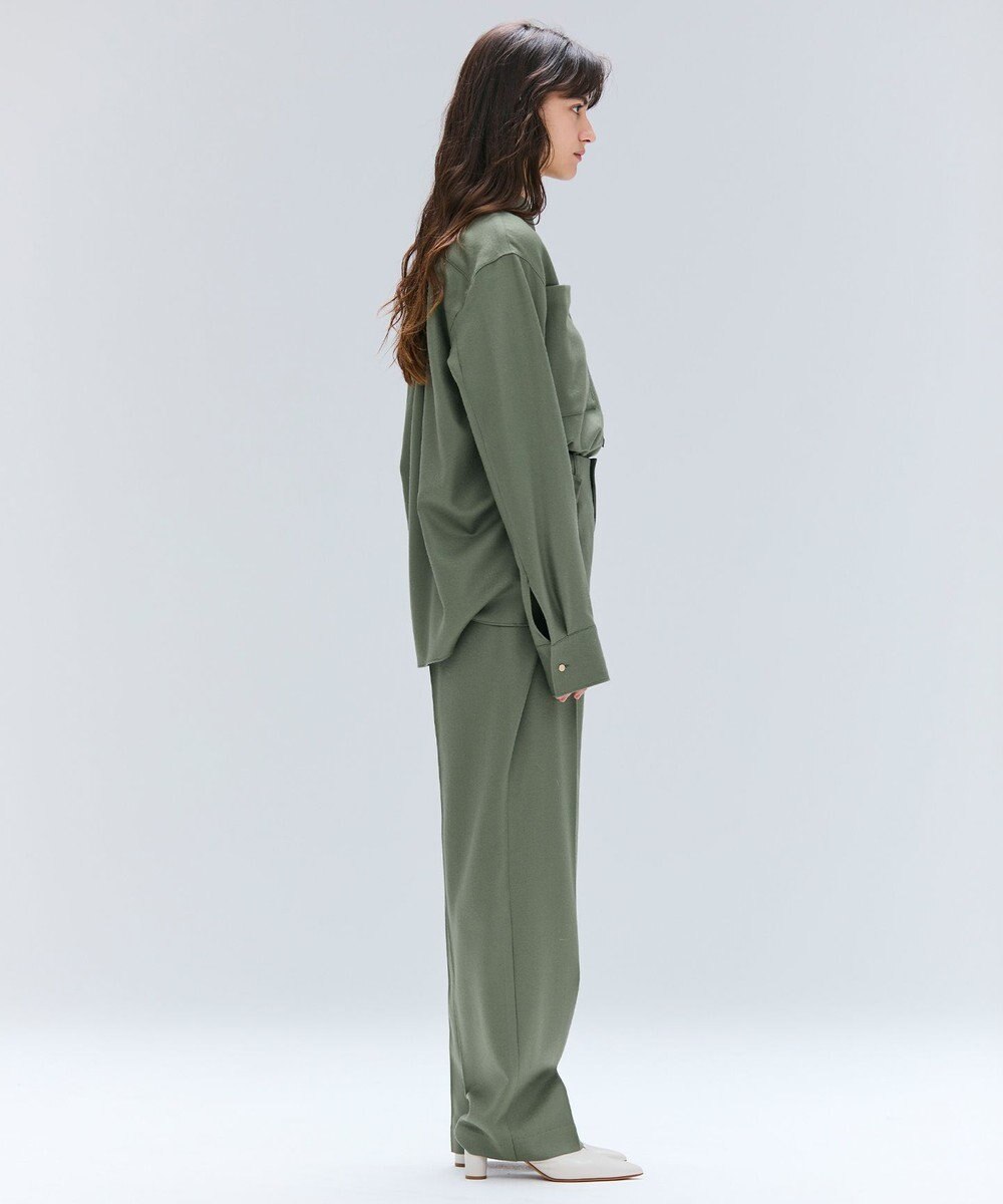 BEIGE， TERNES / 変形タックウールワイドパンツ 