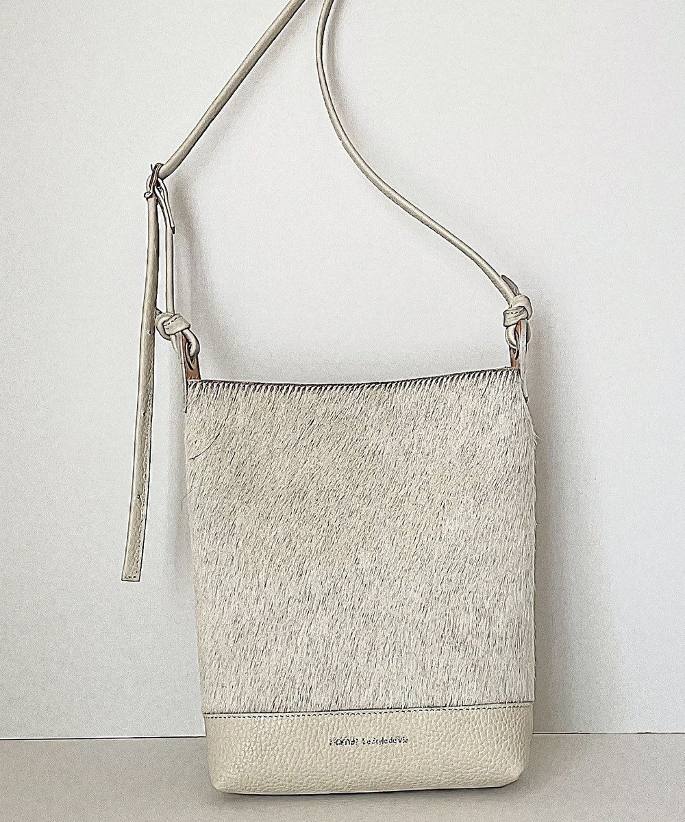 Hekhèr Le Style de Vie 【日本製】ハラコ×シュリンクレザー ショルダーバッグ 