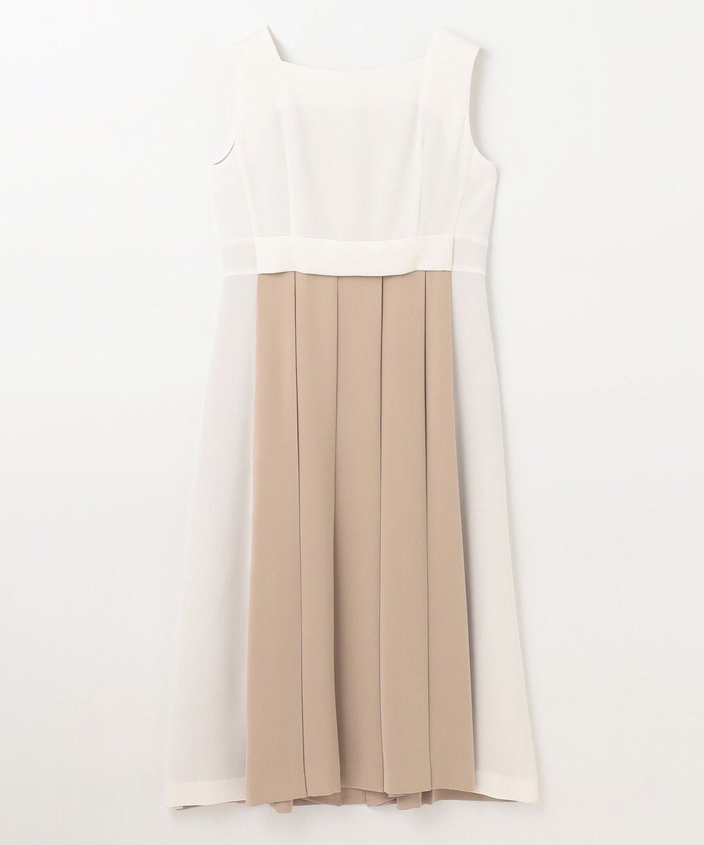 GRACE CONTINENTAL ラインバイカラードレス 