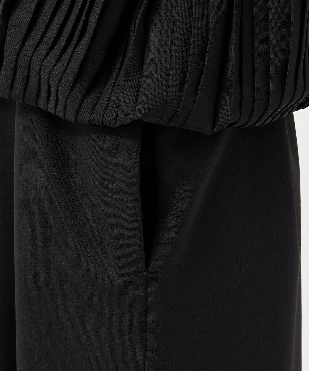 23区 【エステータ】ウールトロドライストレッチ プリーツコンビ ワンピース 