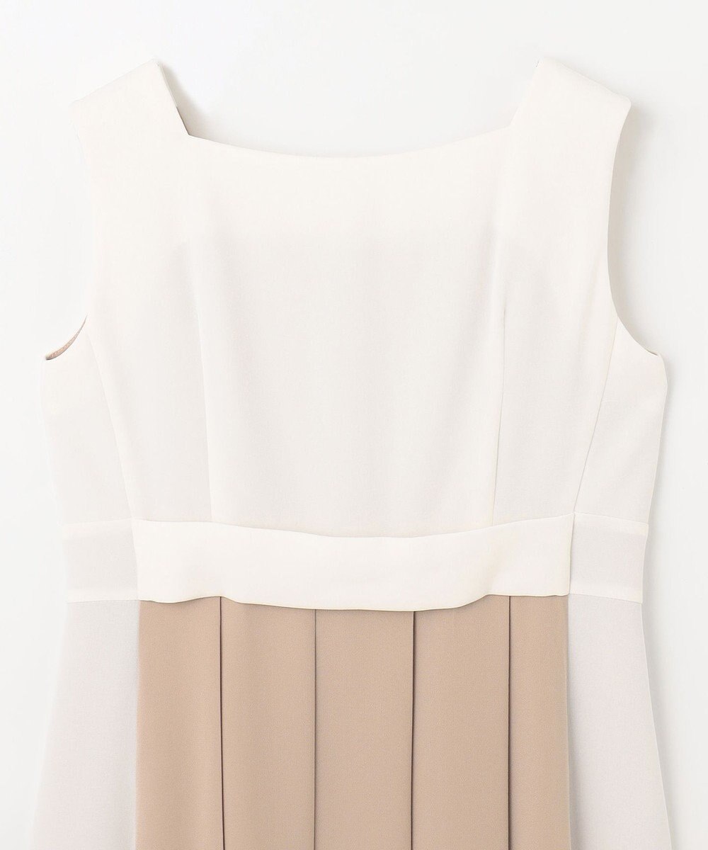 GRACE CONTINENTAL ラインバイカラードレス 