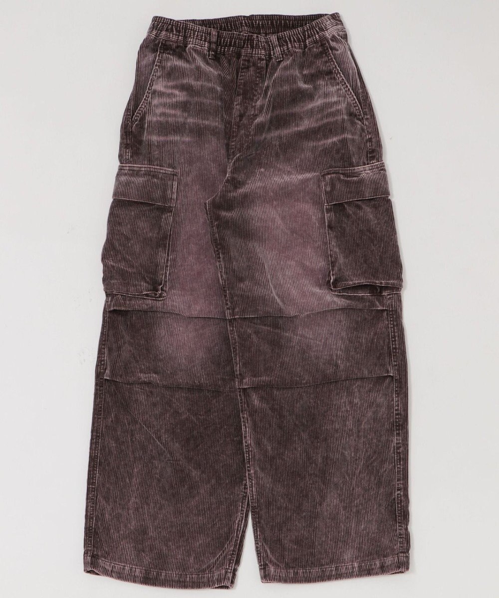 WEGO 【ウエストゴム/MLサイズ展開】イージーコーデュロイカーゴパンツ 