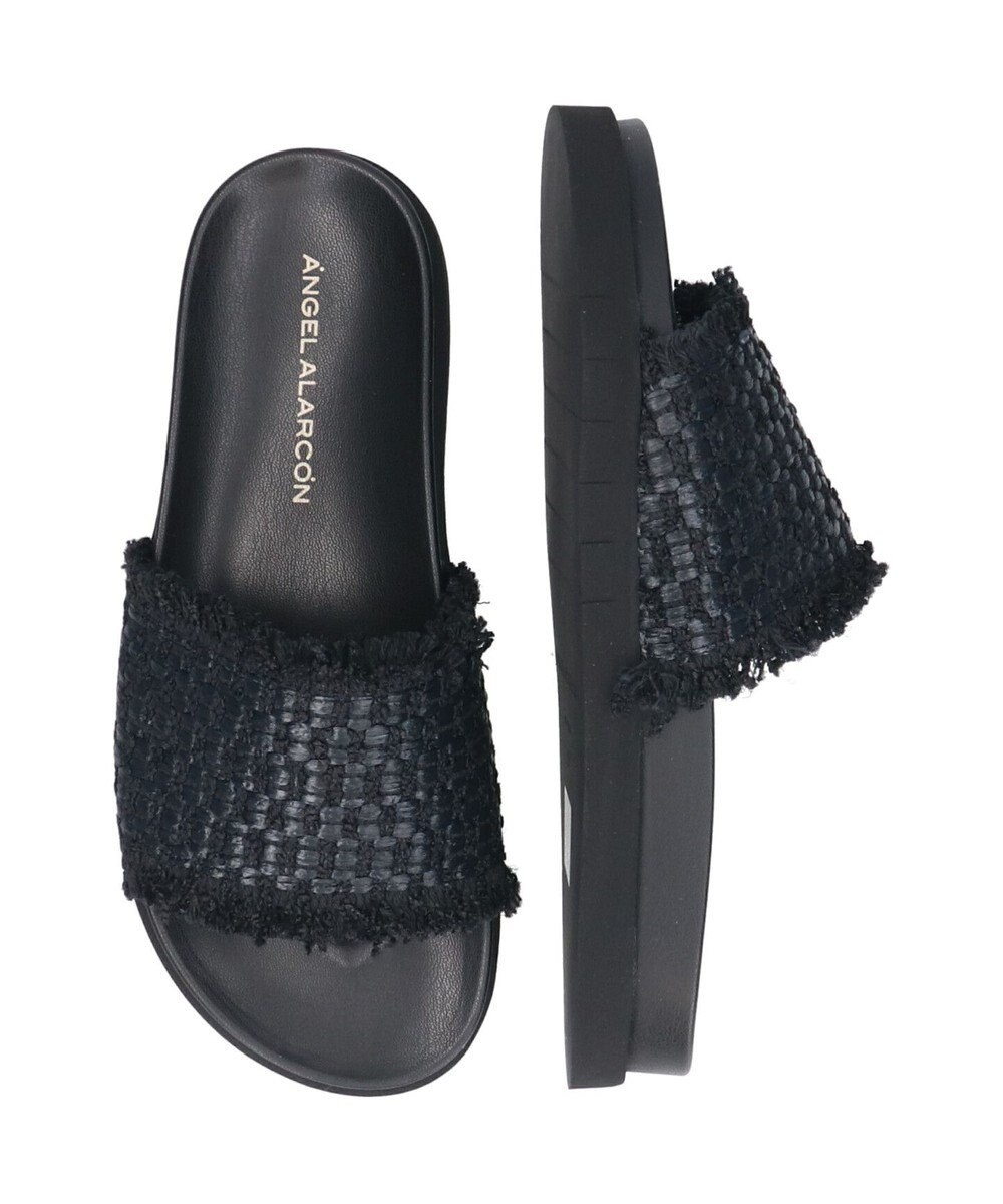 INTER-CHAUSSURES 【ANGEL ALARCON】フットベッドラフィアスライドサンダル 