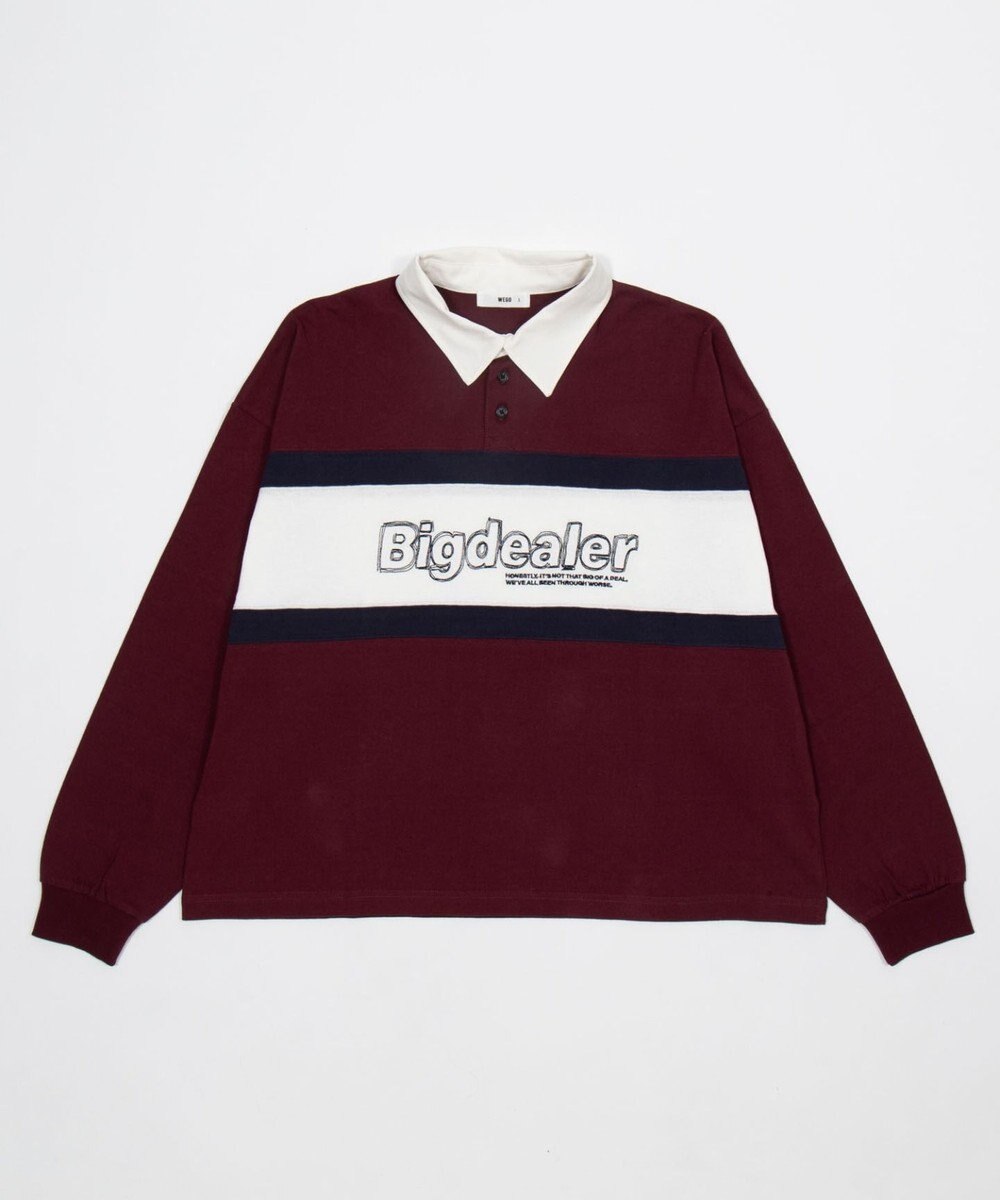 WEGO 【ユニセックス着用ITEM】ステッチロゴラガーシャツ 