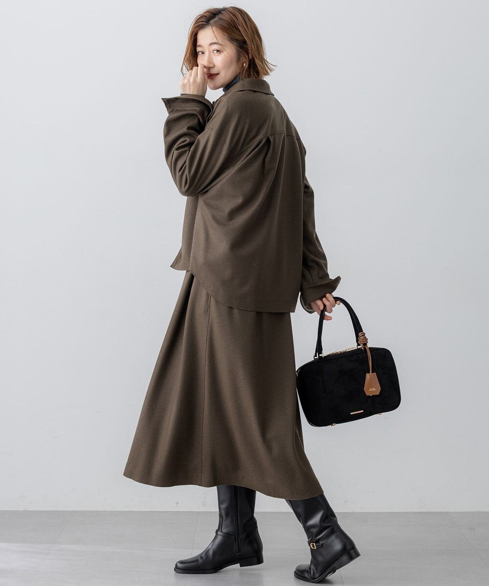 23区 【滝沢眞規子さん着用/VERY掲載/洗える】ウールミルドジャージー シャツ 