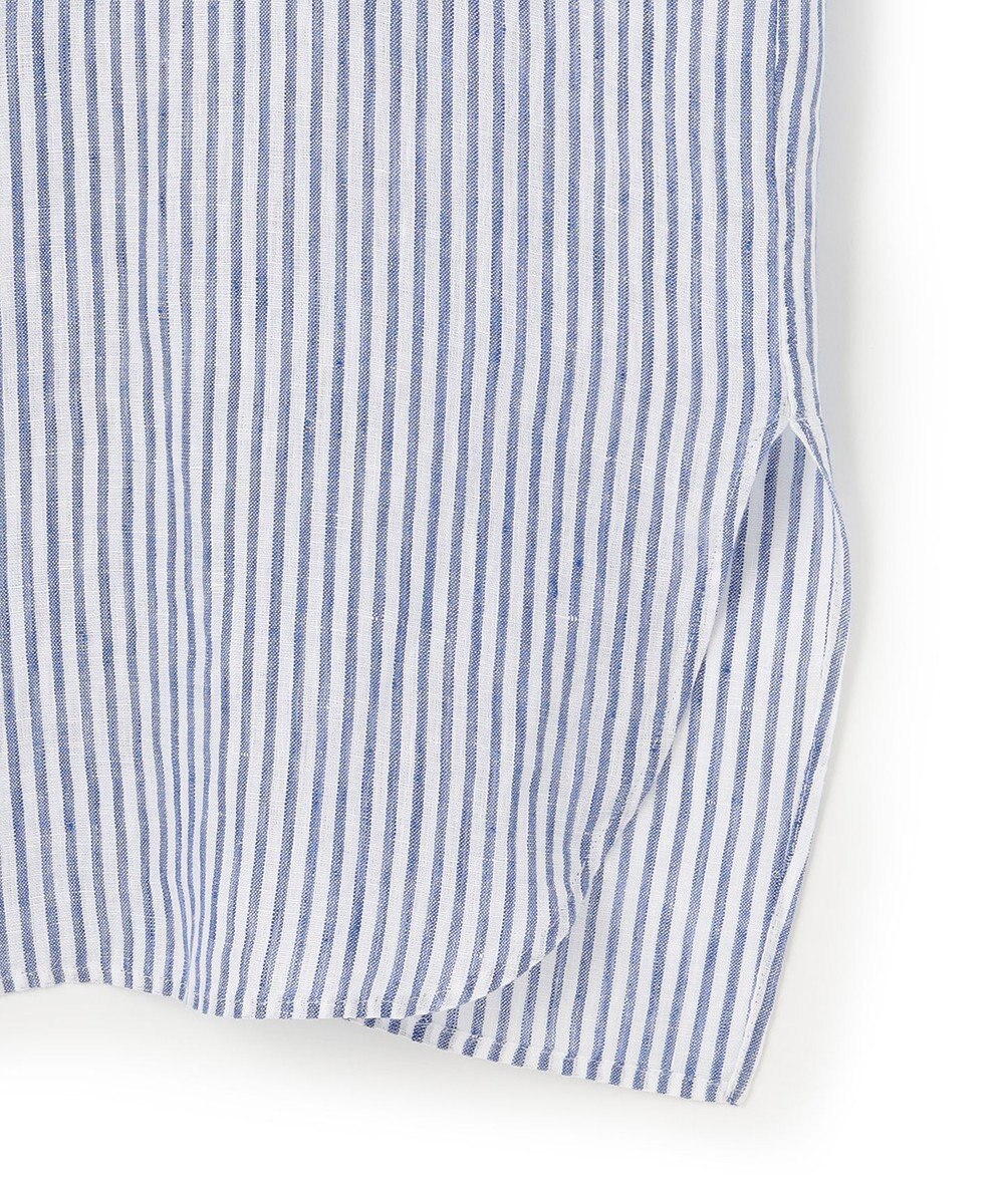 23区 【洗える】LIBECO ノースリーブ シャツ ワンピース 