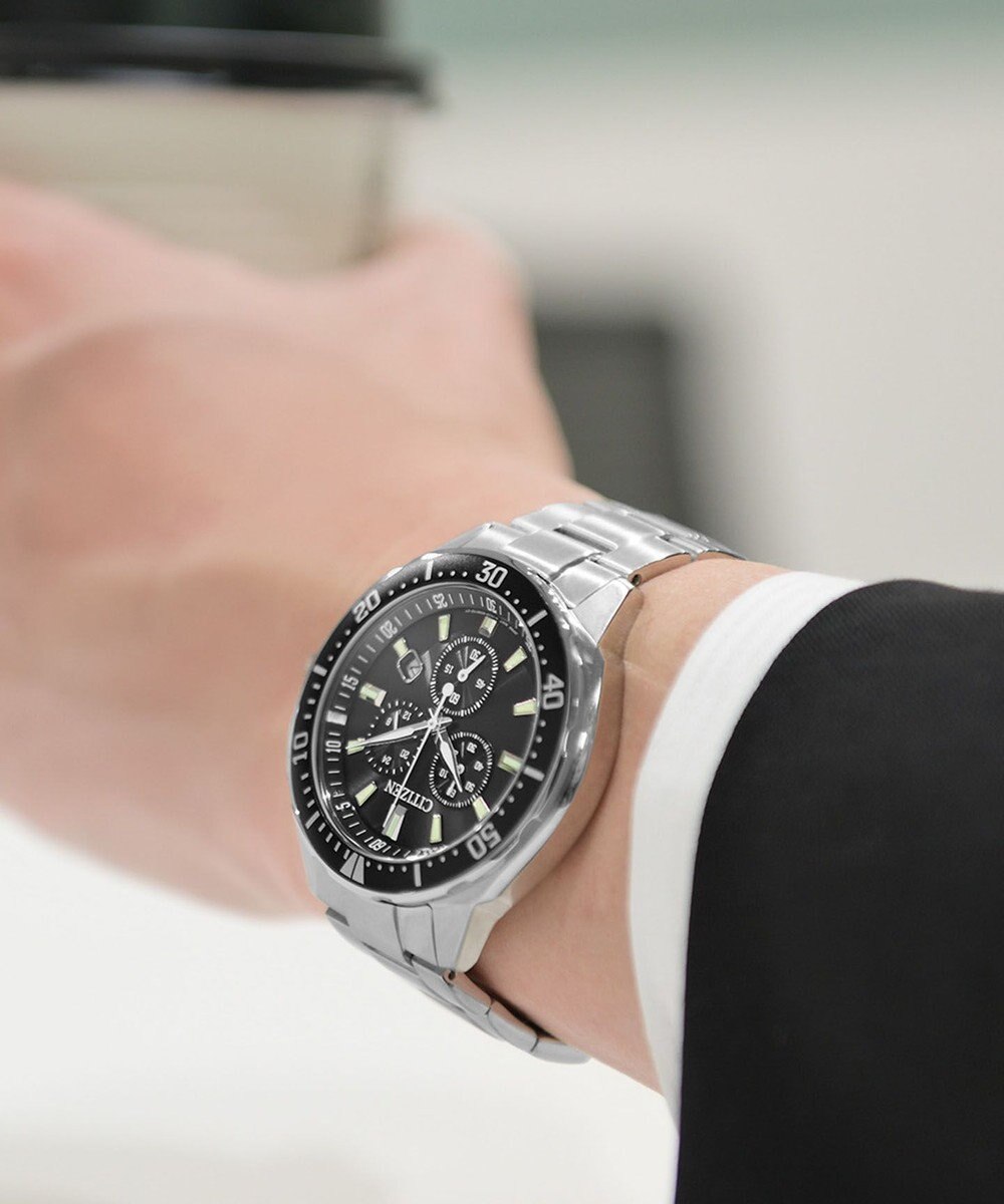 CITIZEN 【ビジネスに】人気ロングセラー 光発電エコ・ドライブ クロノグラフ 