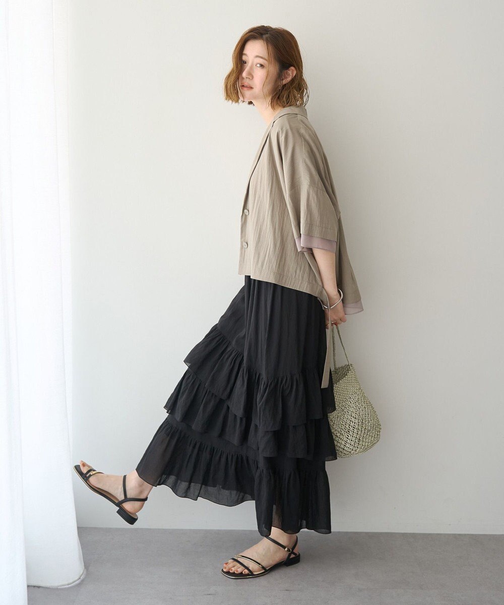 YECCA VECCA アシメラッフルスカート 
