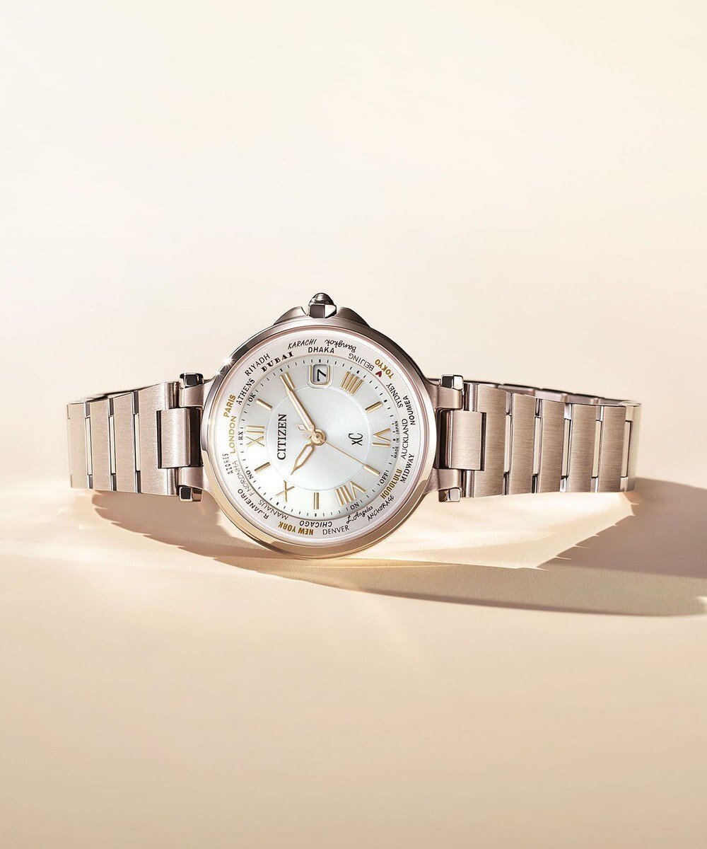 CITIZEN 【xC】ハンサムなサクラカラーの光発電エコ・ドライブ電波時計 EC1017-58A 