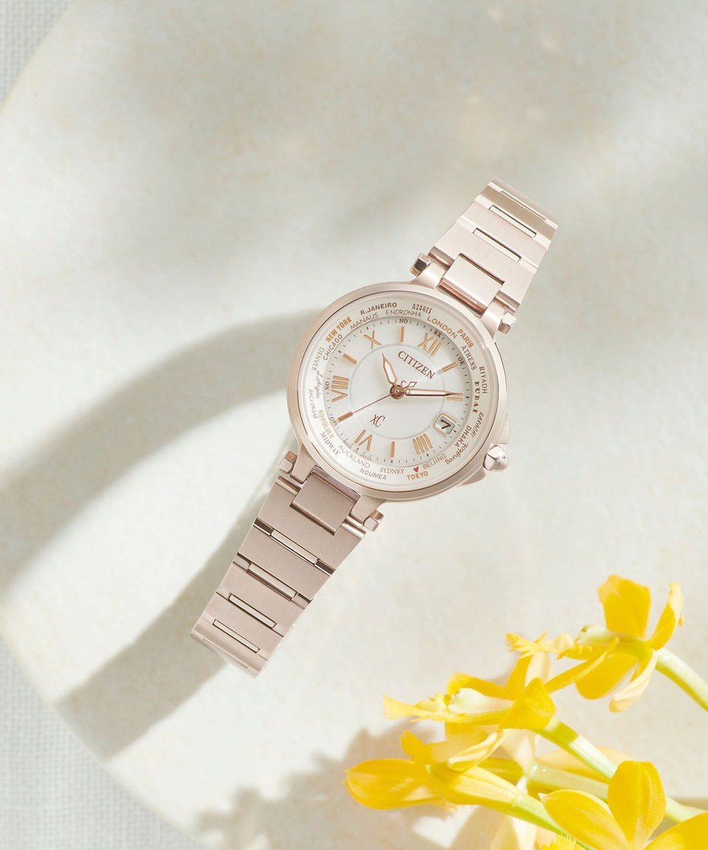 CITIZEN 【xC】ハンサムなサクラカラーの光発電エコ・ドライブ電波時計 EC1017-58A 