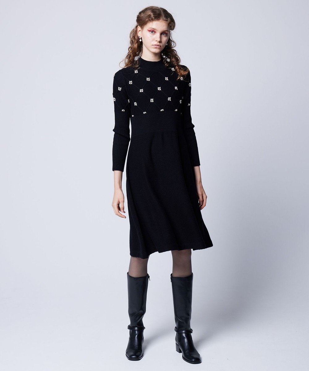TOCCA 【洗える】PEARL BOUQUET KNITDRESS ニットドレス 