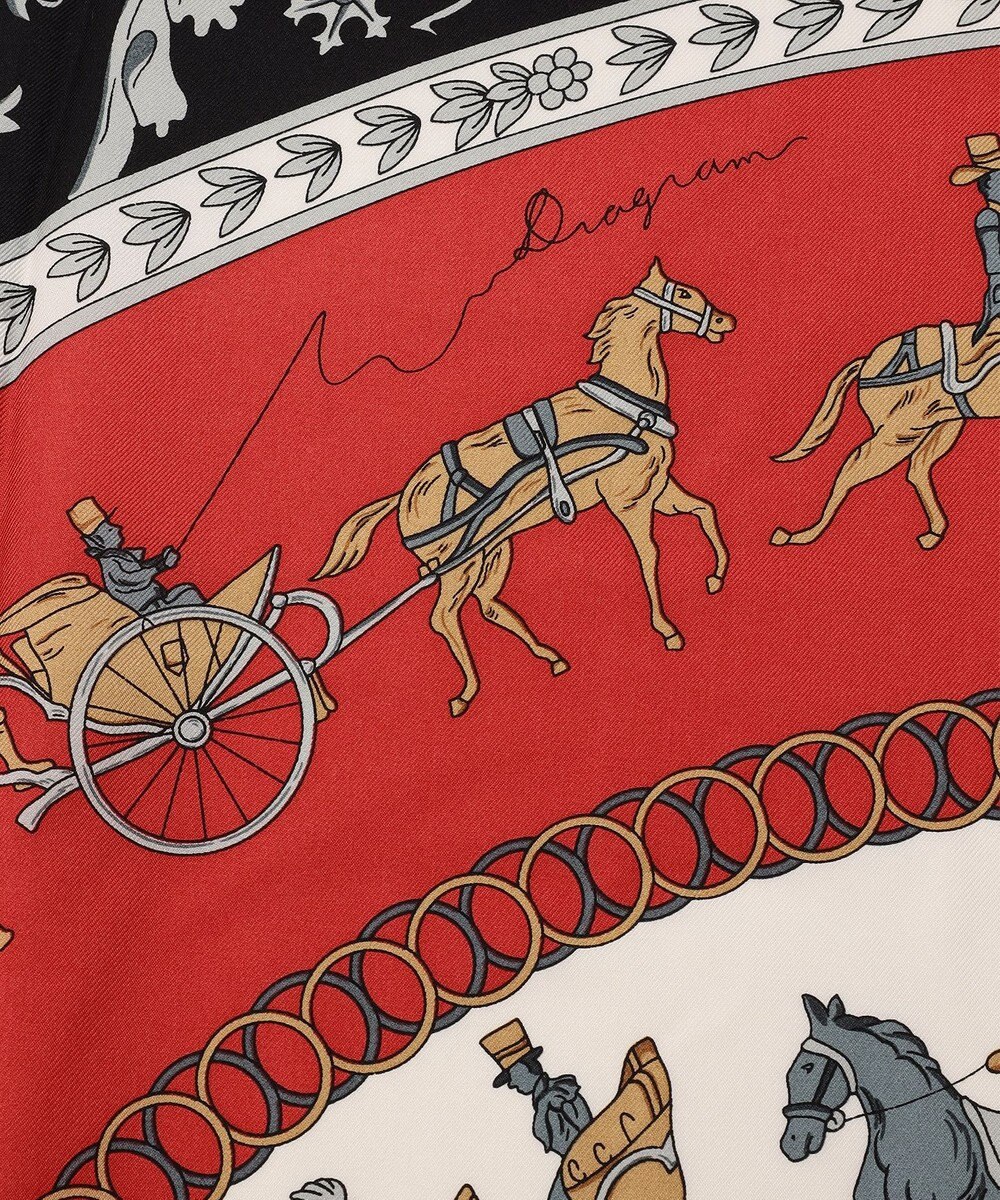 GRACE CONTINENTAL ホースプリントスカーフ 