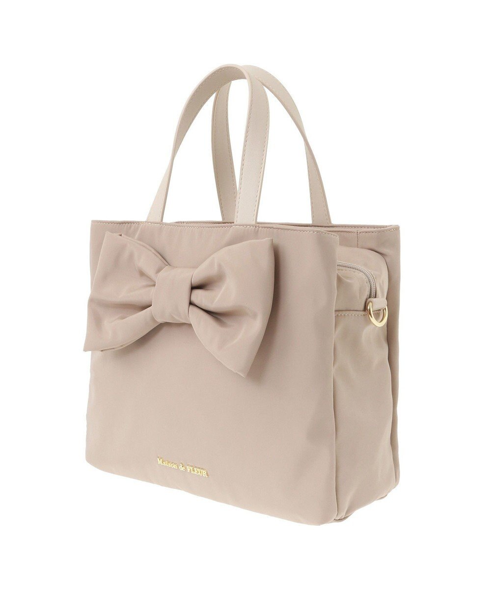Maison de FLEUR EC限定リボン3ルーム2Wayトートバッグ 