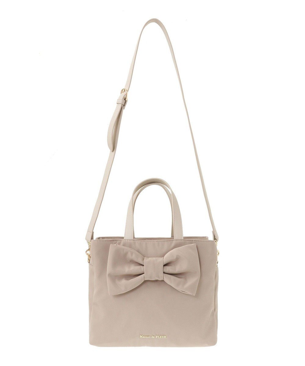 Maison de FLEUR EC限定リボン3ルーム2Wayトートバッグ 