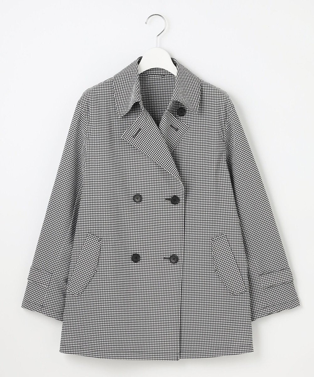 J.PRESS LADIES S 【洗える】Lightストレッチギンガム ダブル トレンチコート 