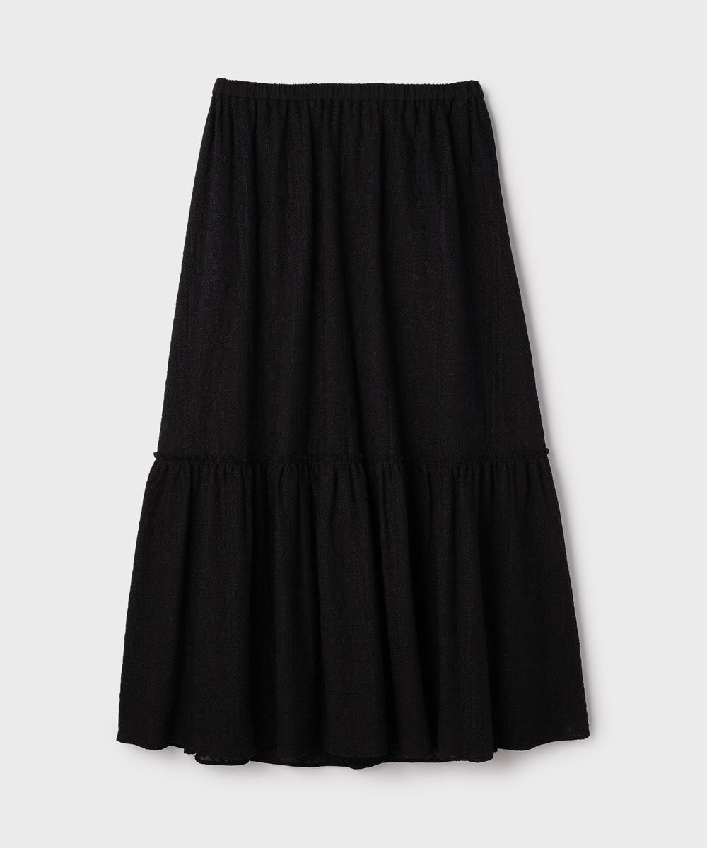 GRACE CONTINENTAL ティアードエンブロイダリースカート 