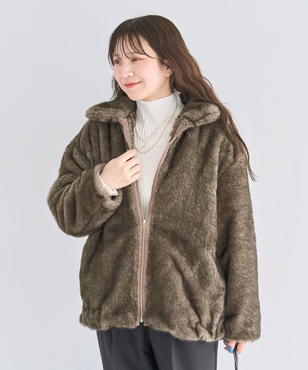 Green Parks ミンクライクファーブルゾン 